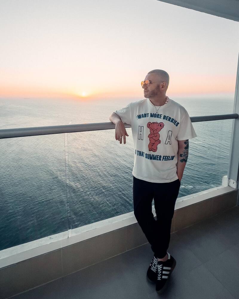 man enjoying the ocean view