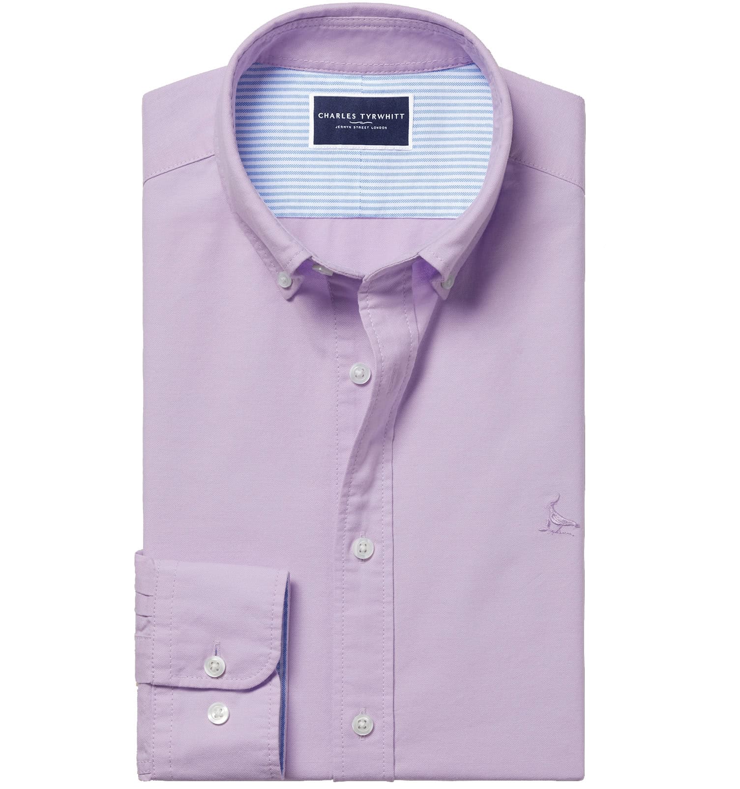 Charles Tyrwhitt Button-Down Collar Stretch Washed Oxford Shirt
