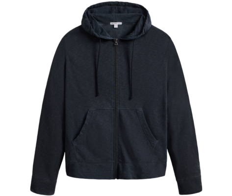 James Perse Vintage French Terry Zip Up Hoodie
