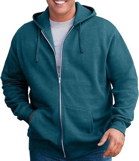 KingSize Men's Big & Tall Fleece Zip-Front Hoodie
