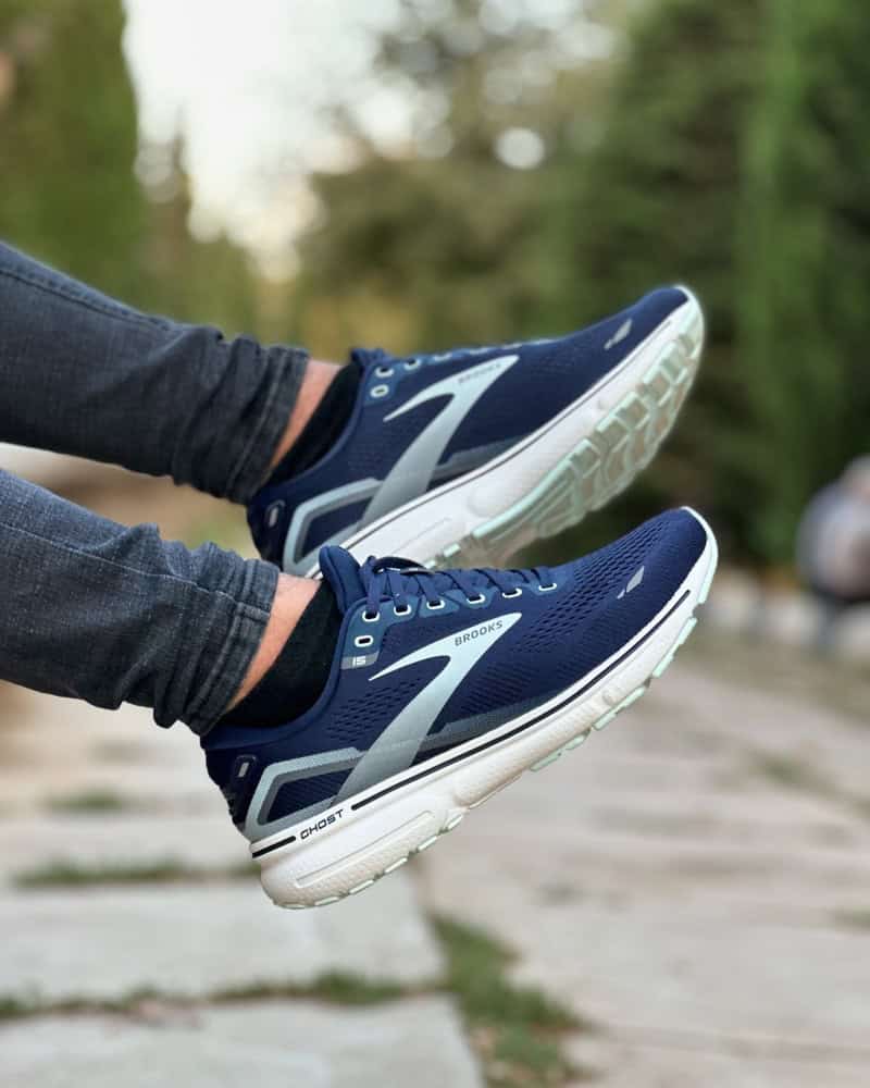 man wearing a pair of ghost 15 sneakers