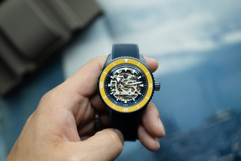 holding the RADO Captain Cook High-Tech Ceramic Skeleton Limited Edition: captain cook review