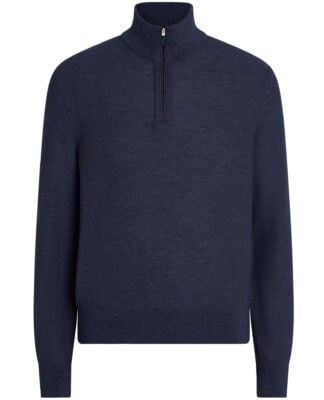Zegna Oasi Cashmere Zip Mock Neck