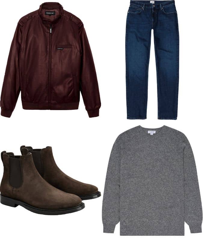 Bomber Jacket + Jeans + Chelsea Boots Products