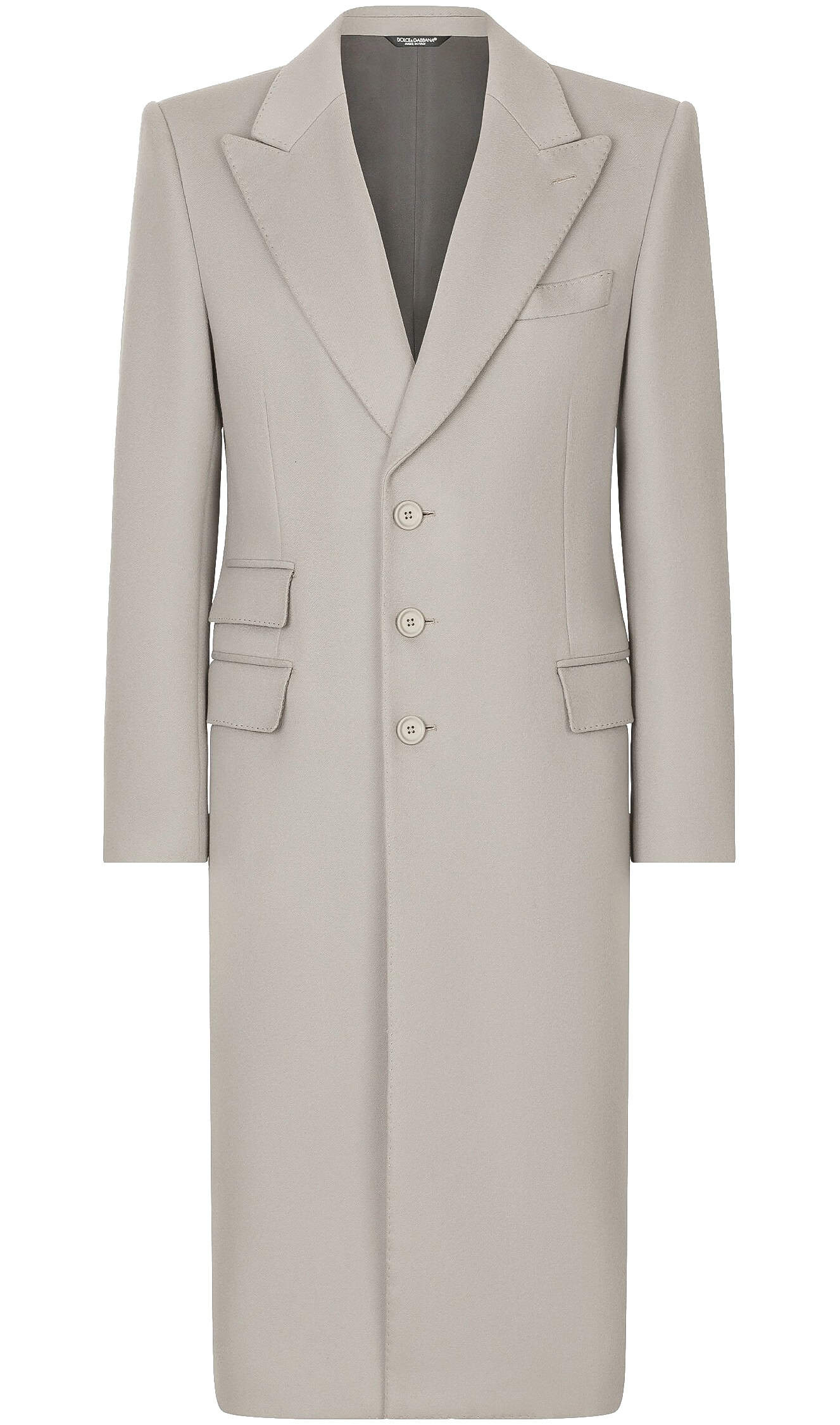 Dolce & Gabanna Single-breasted double cashmere coat