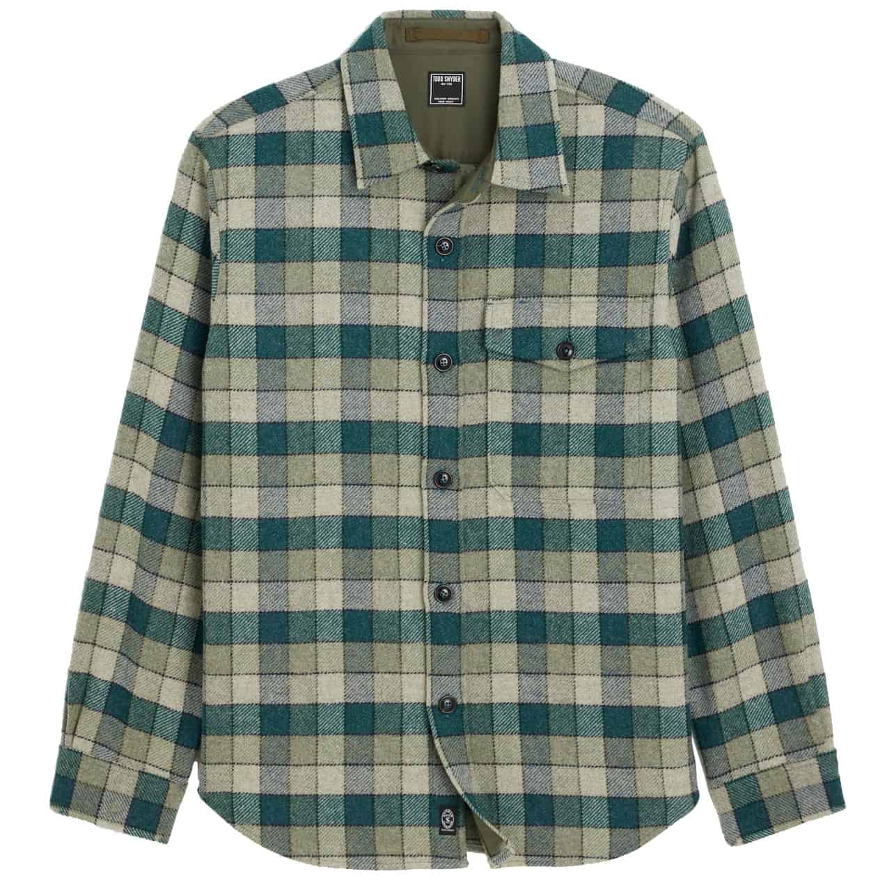 Todd Snyder Wool Plaid Utility Shirt Jacket
