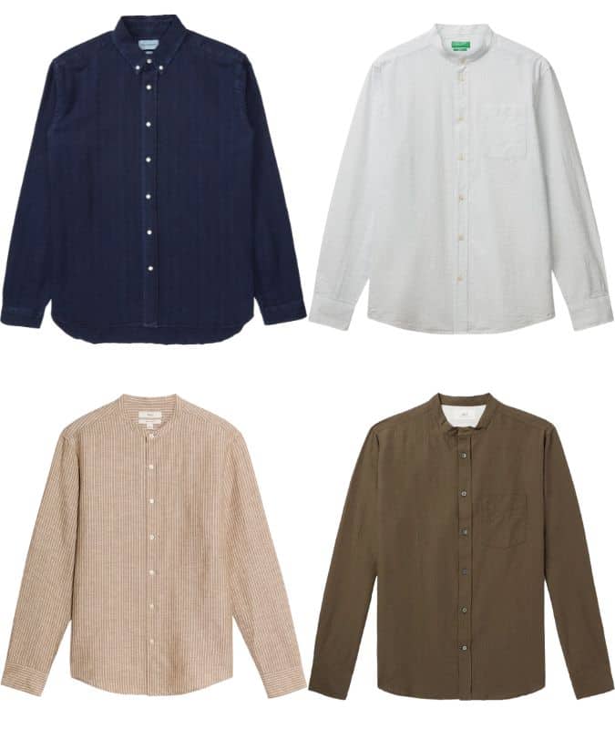 The best men's grandad collar shirts