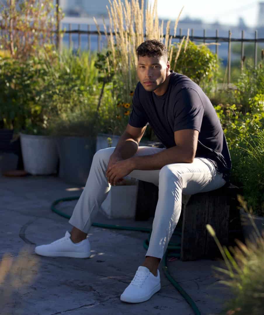 Man wearing the Anytime Tees by Jack Archer