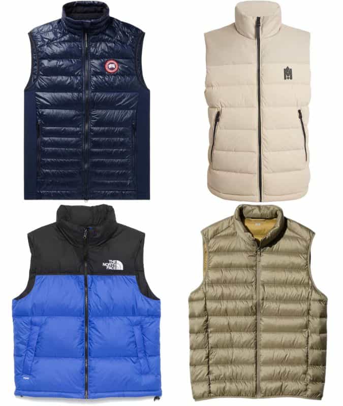 Modern designer gilets and bodywarmers for men