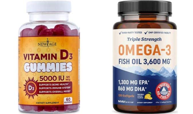 Men's Omega 3 and Vitamin D supplements