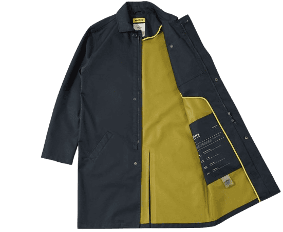 Percival Navy Greyson Long Trench Coat