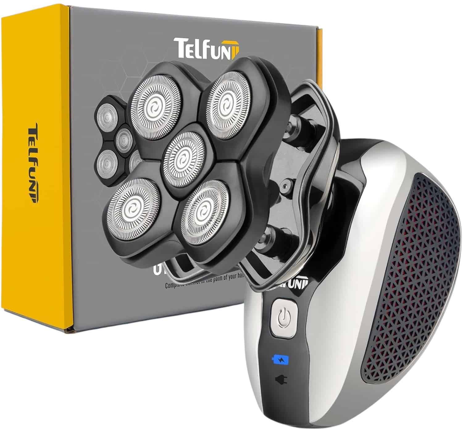 Telfun Wet/Dry Head Shaver For Men