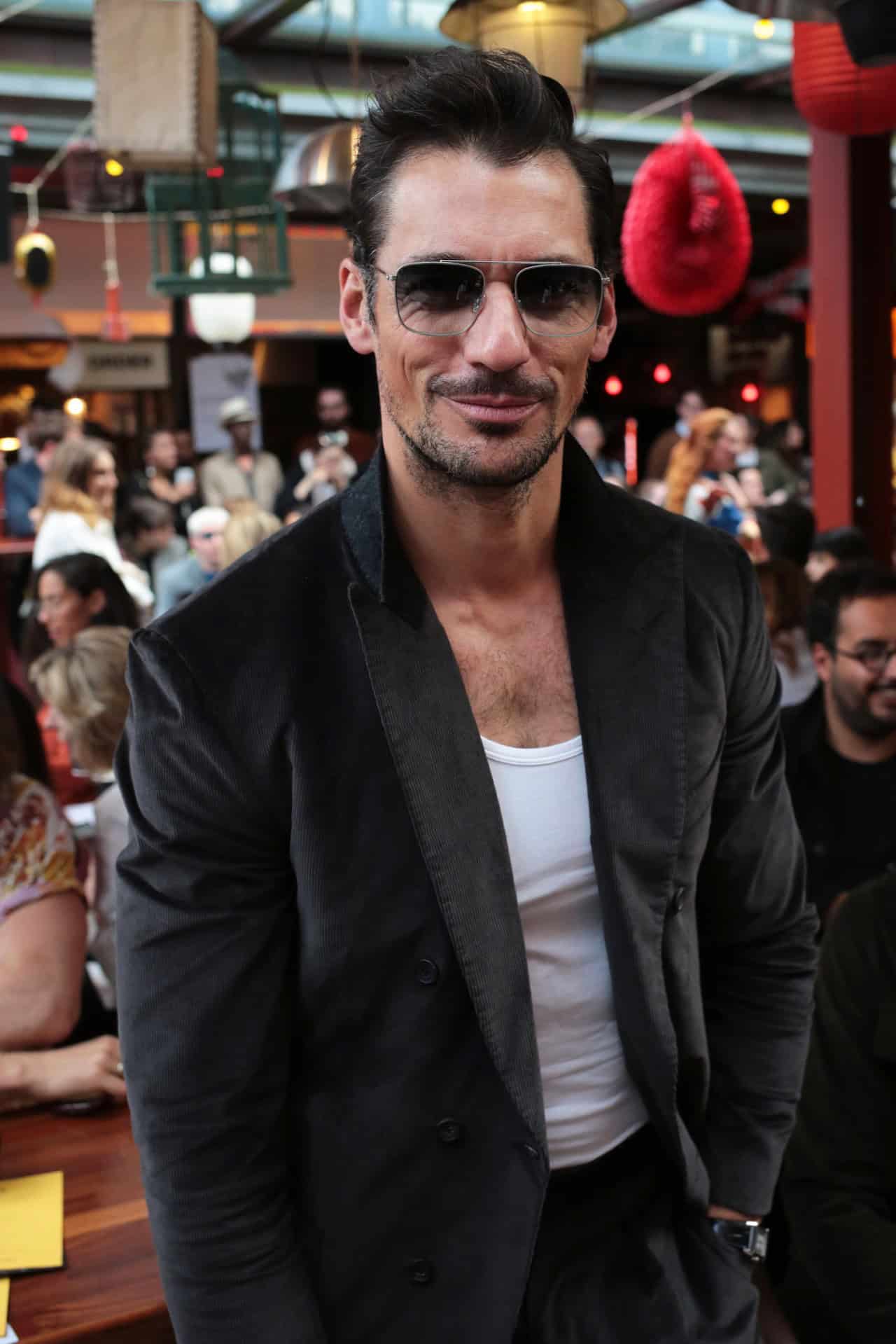 David Gandy attending Oliver Spencer SS20 presentation 2019