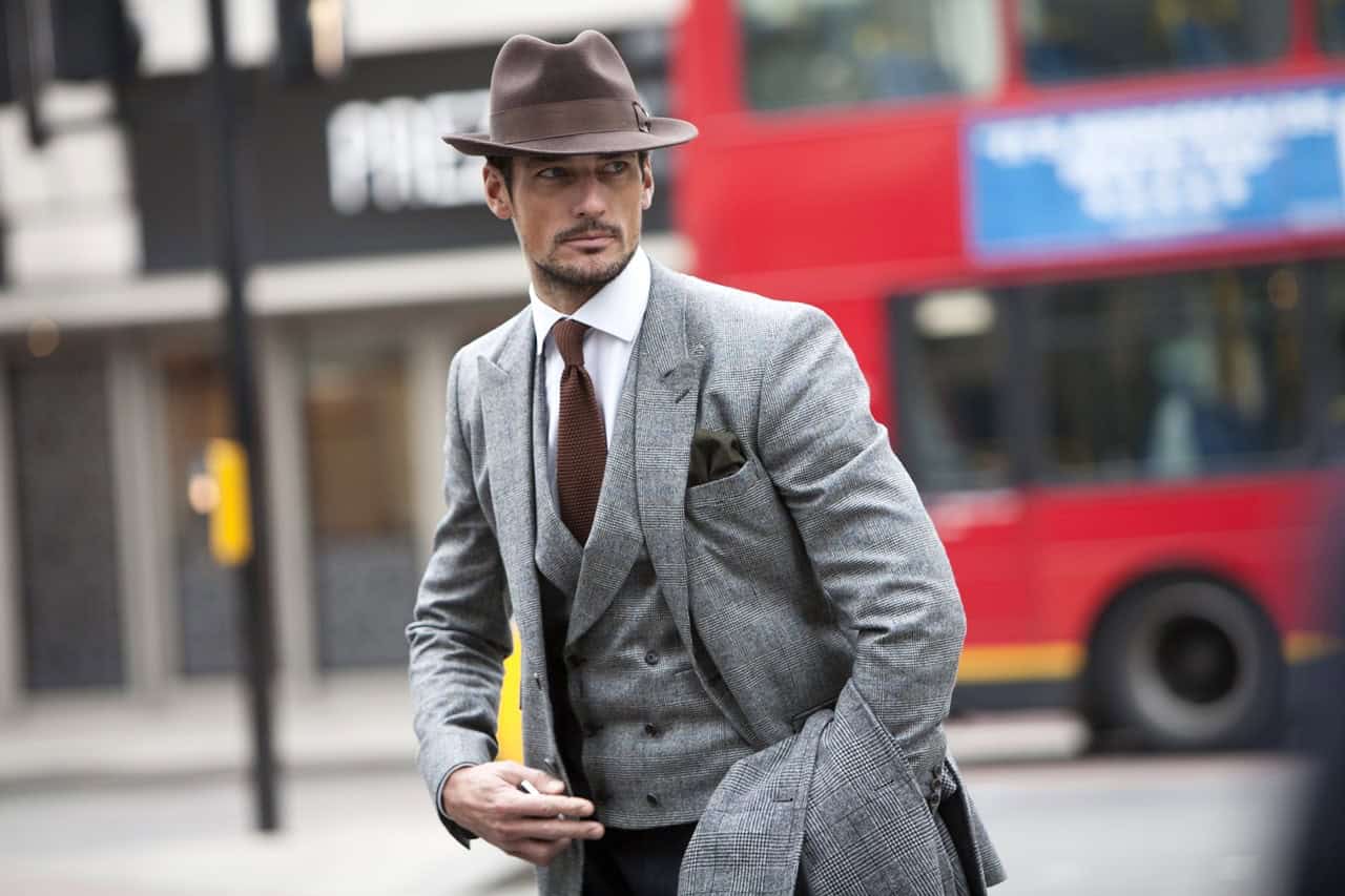 David Gandy street style during London Collections Men 2013
