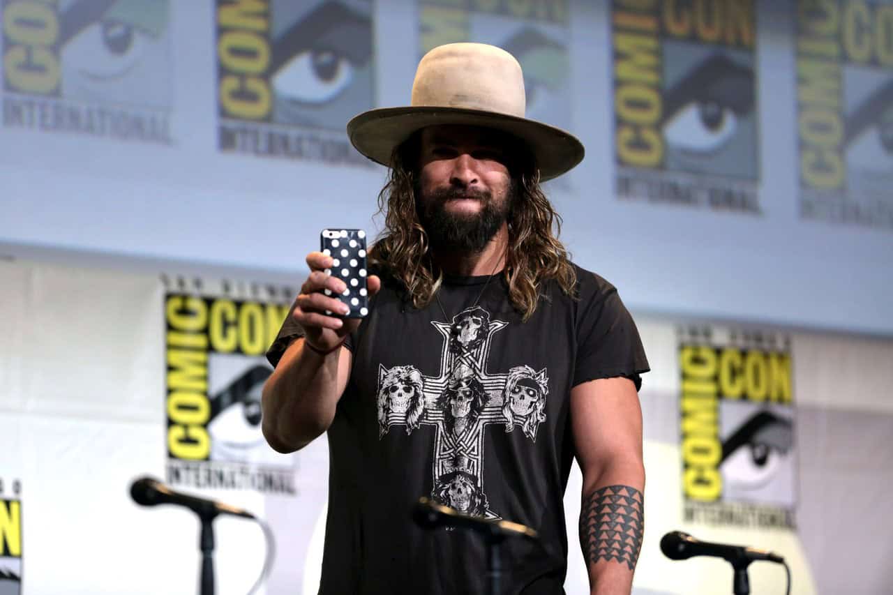 Jason Momoa at the 2016 San Diego Comic Con International for Justice League