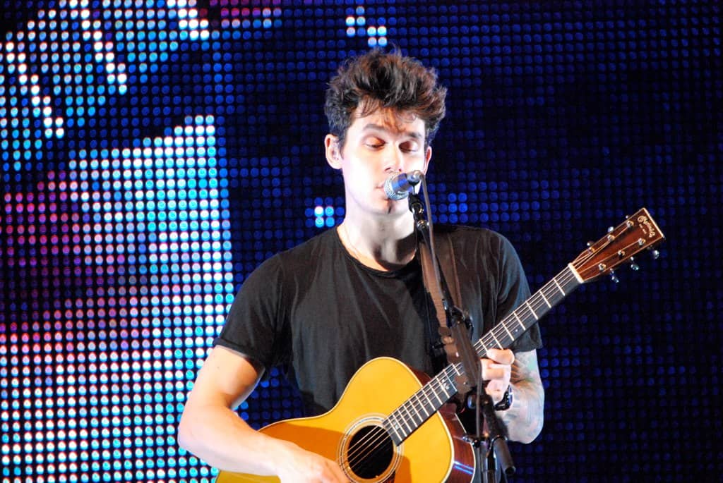 John Mayer performing live at State Farm Arena in Atlanta Georgia 2010