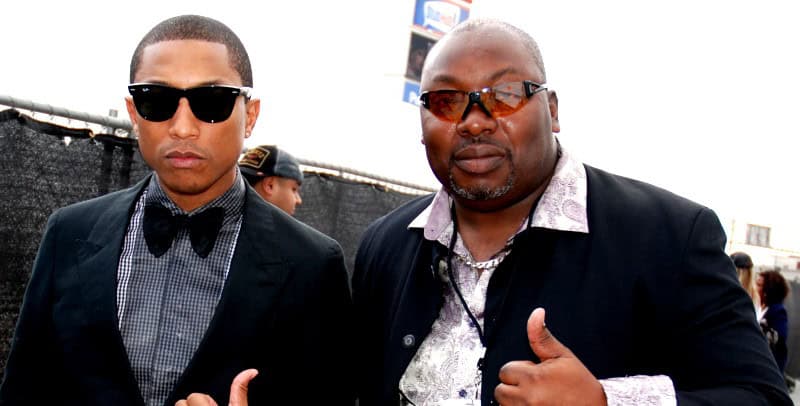 PHARRELL WILLIAMS with BLAKPROPHETZ (SURE SHOT) at BET AWARDS