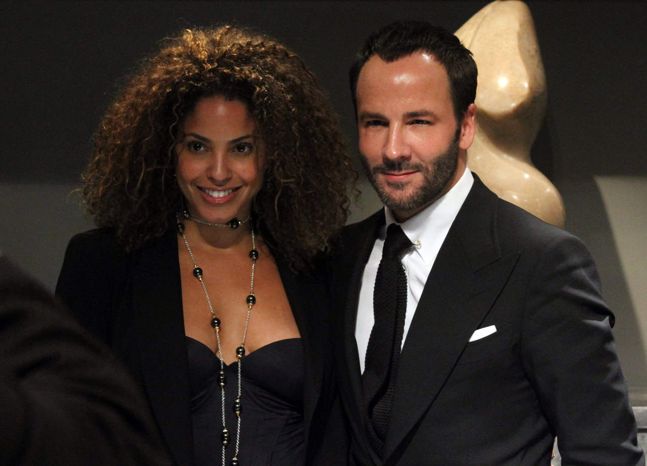 Tonya Pittman and Tom Ford pose at Spring Summer 2011 New York Fashion Week