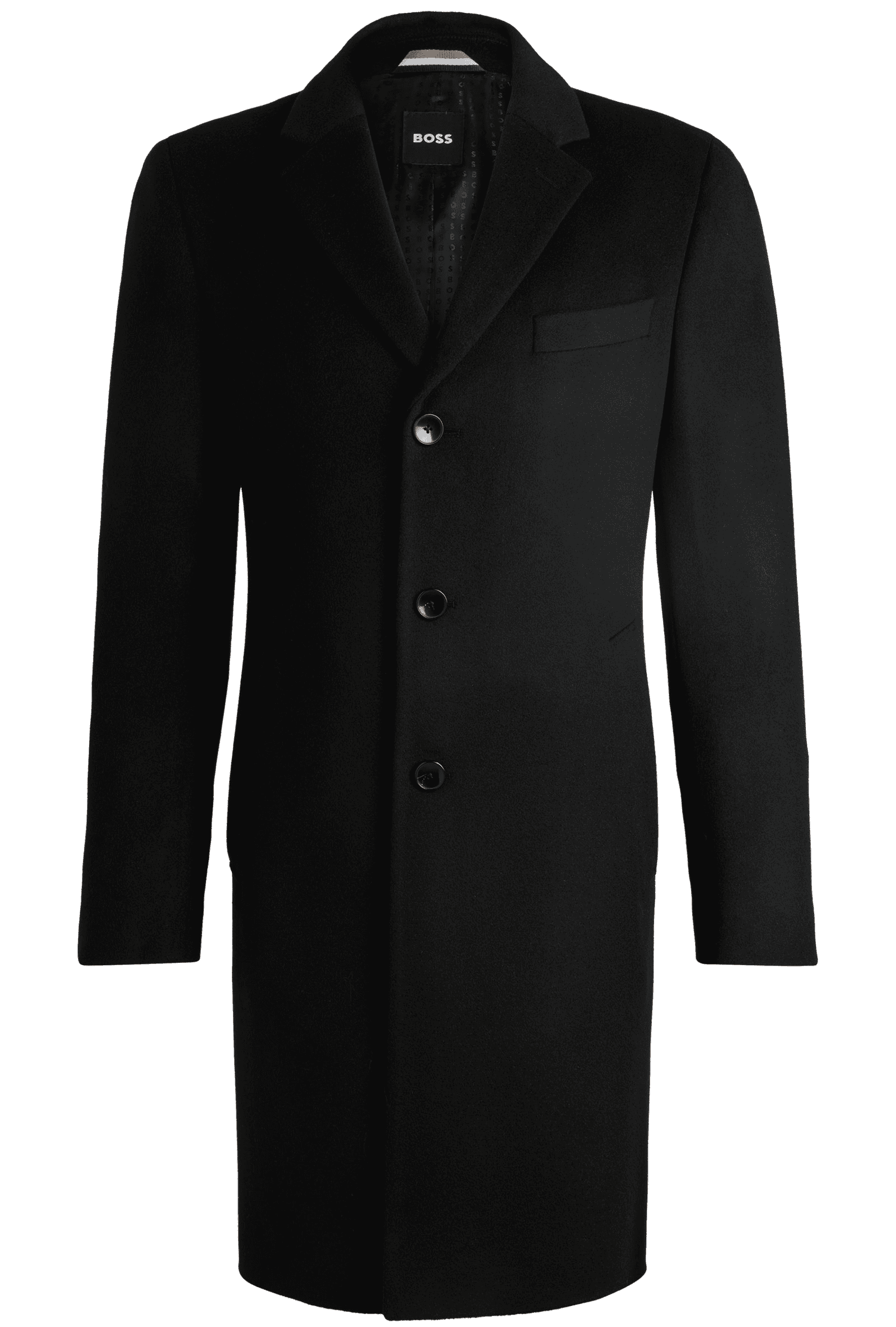 Boss Slim-fit coat in wool and cashmere