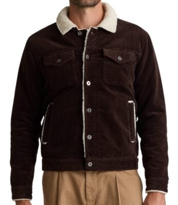Quince Organic Stretch Corduroy Sherpa-Lined Trucker Jacket