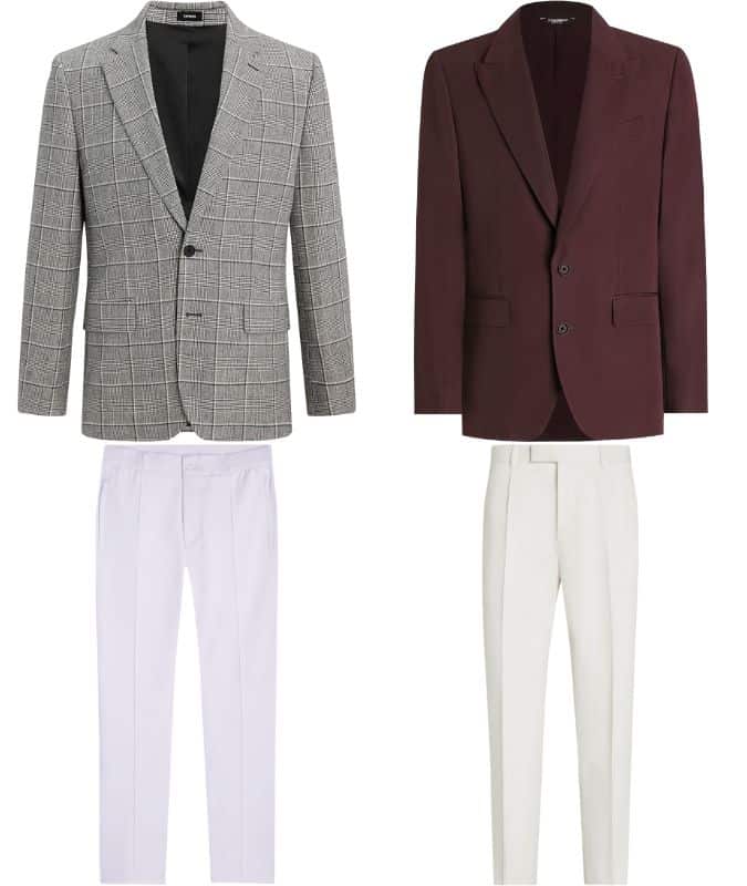 White trousers with a blazer