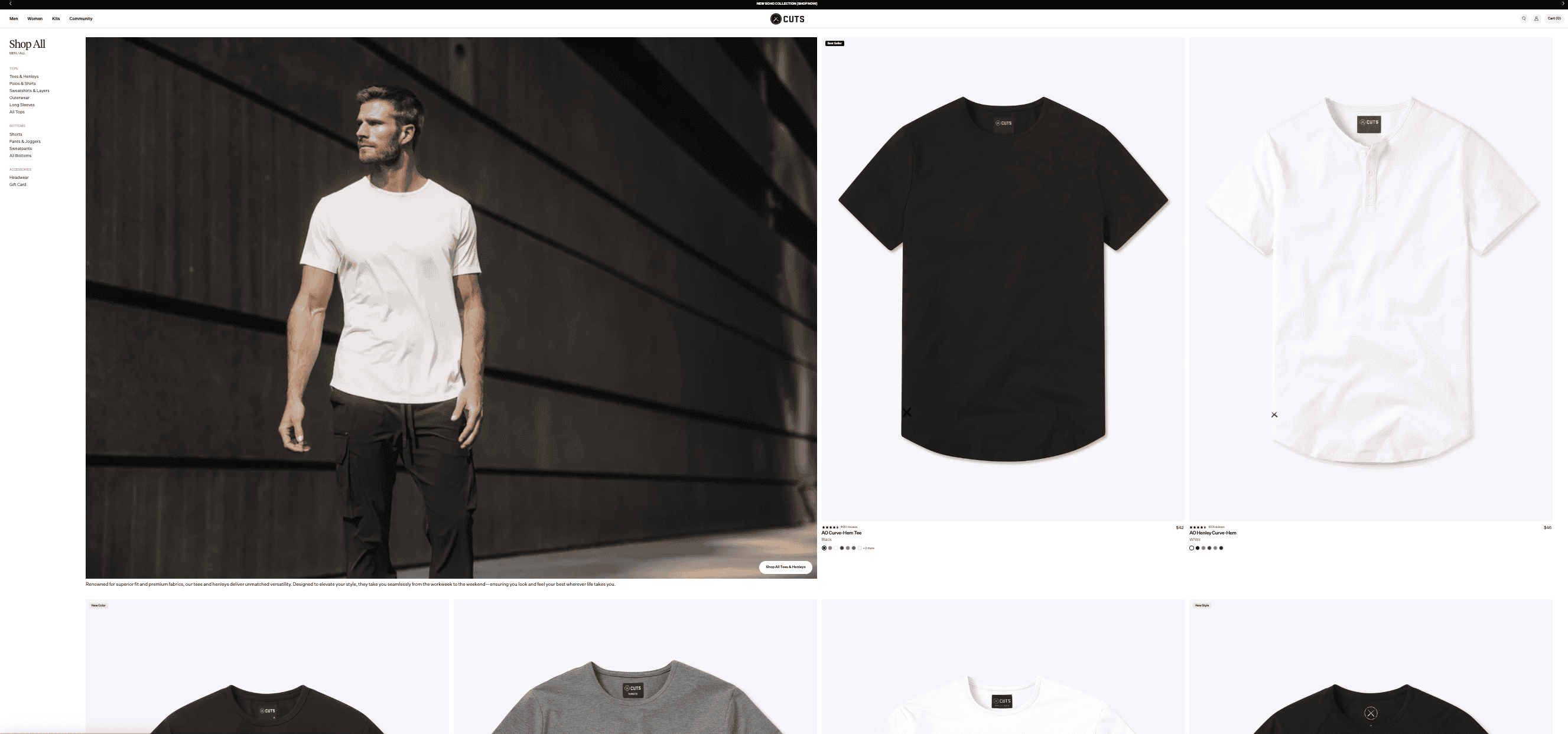 Cuts Men's Bestsellers item page