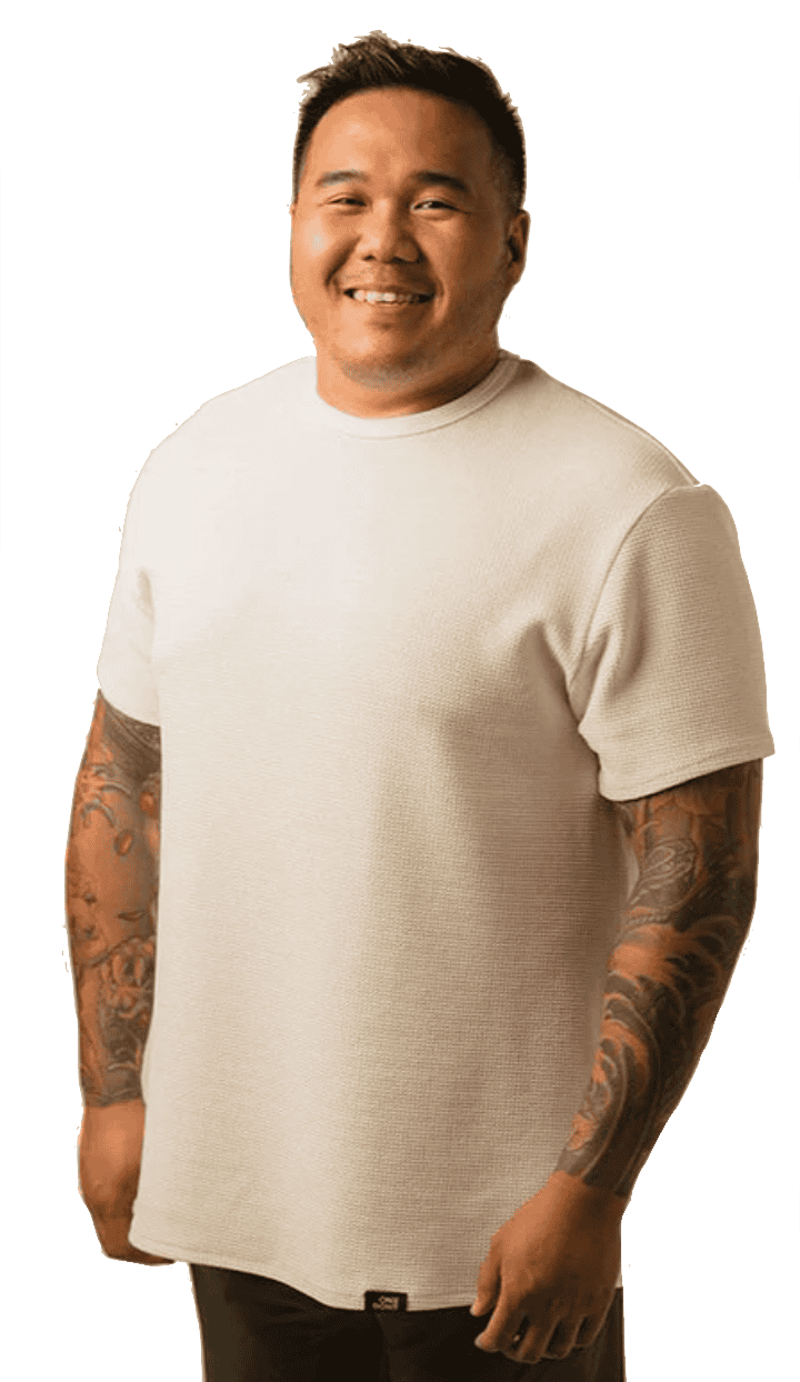 ONEBONE Split hem bullet t-shirt for big guys
