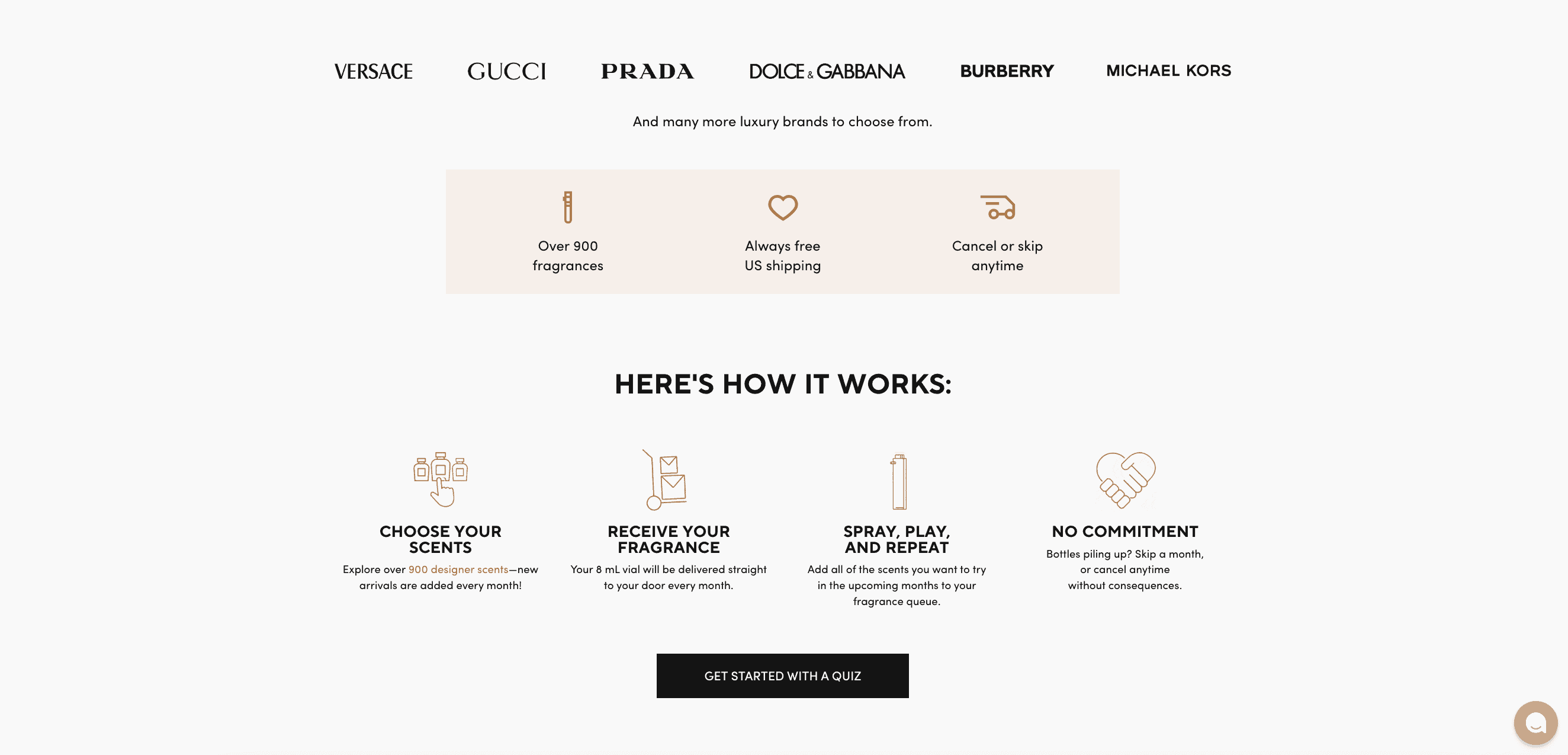 Scentbird homepage