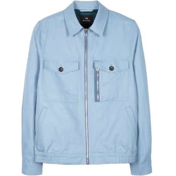 Paul Smith Cotton-Linen Zip-Front Short Jacket
