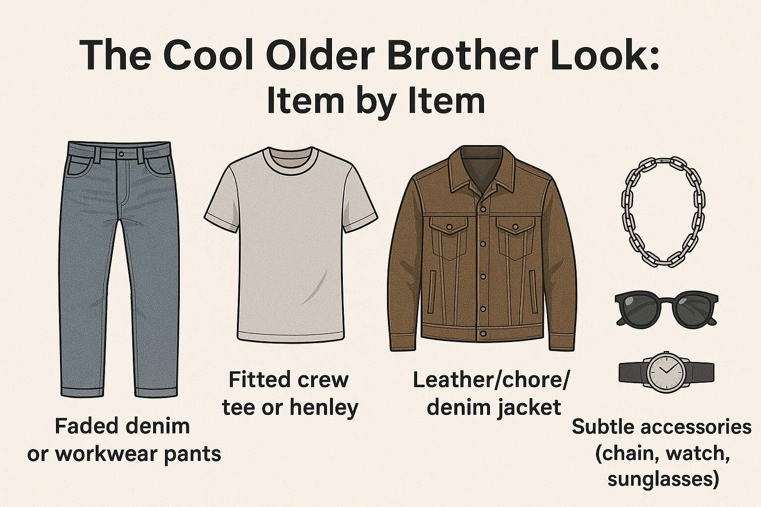 The 'Cool Older Brother' Outfit Guys Are Copying Right Now