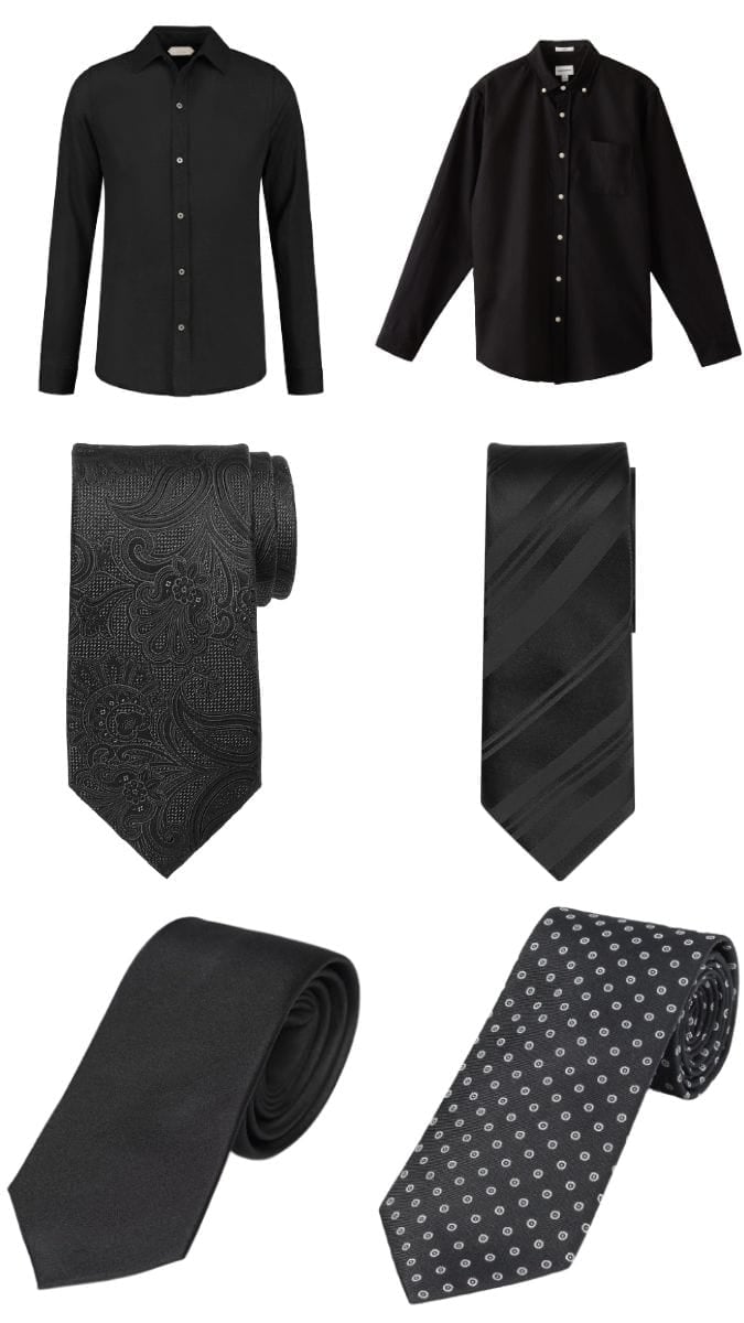 Men's Textured Shirt and Tie Combinations