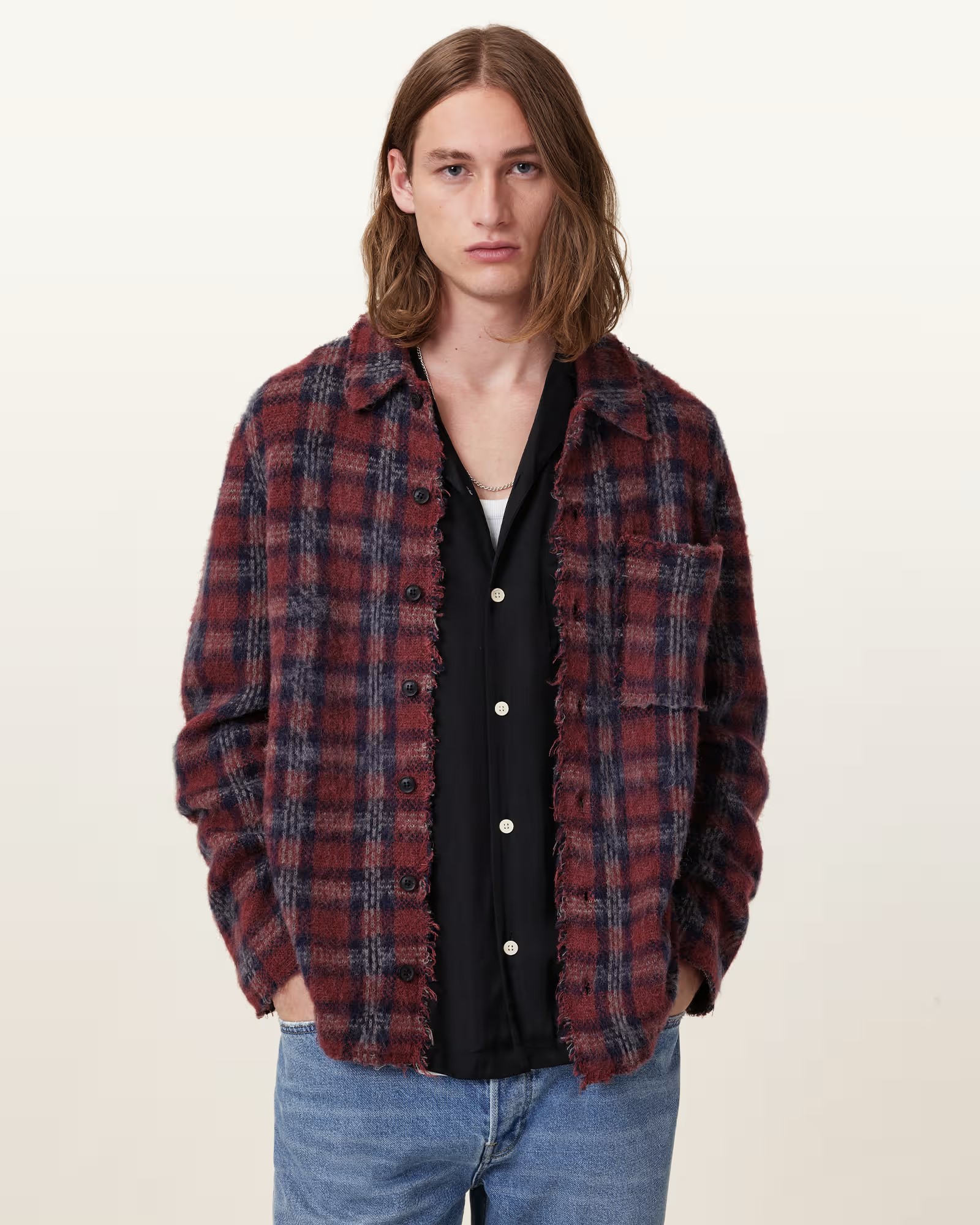 Austin Checked Brushed Cardigan