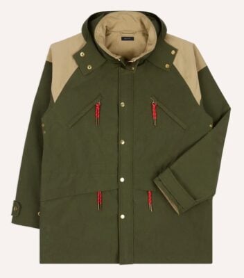 The Olive and Ecru Nylon Windbreaker