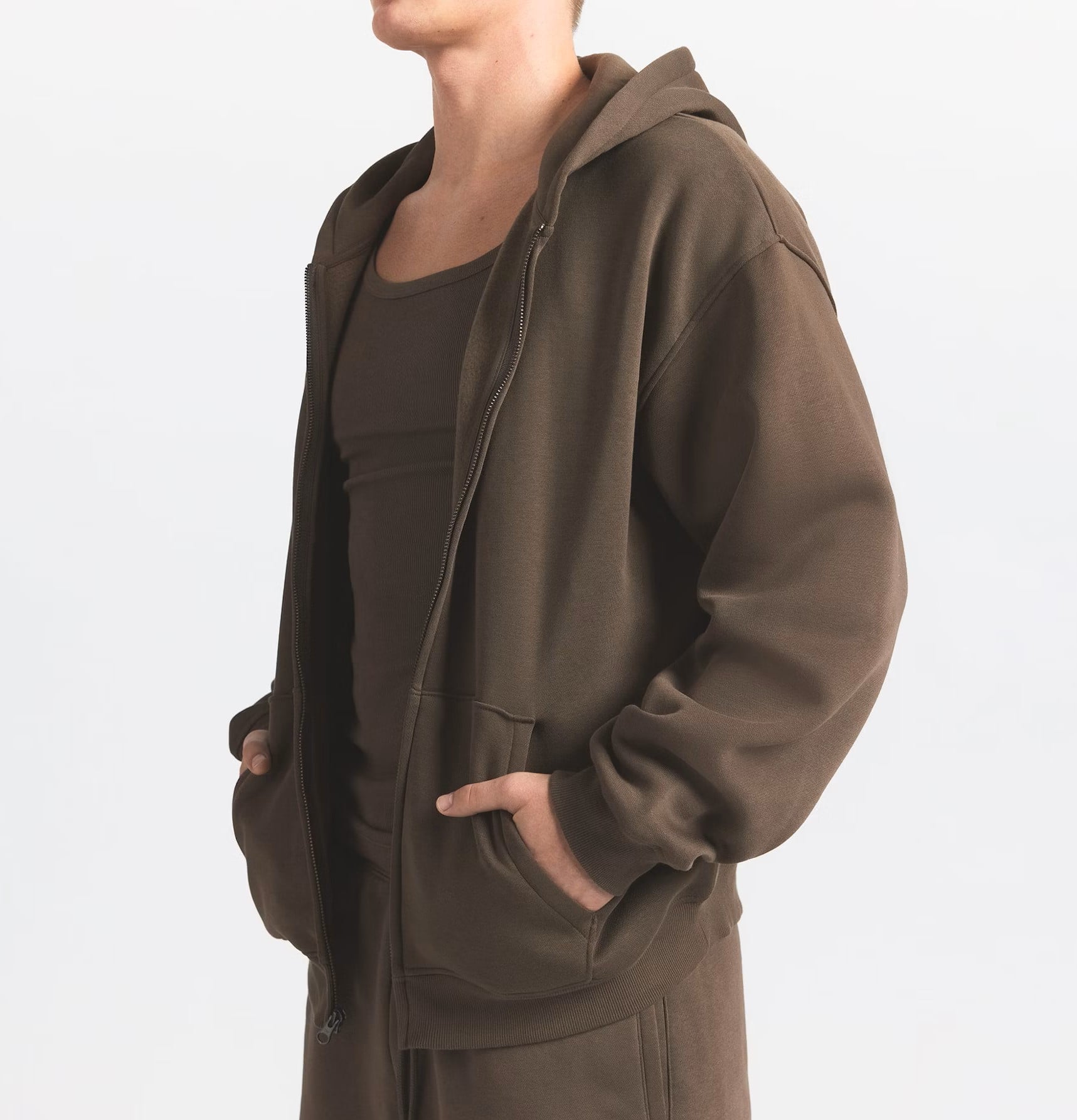 Skims Men's Relaxed Zip Up Hoodie