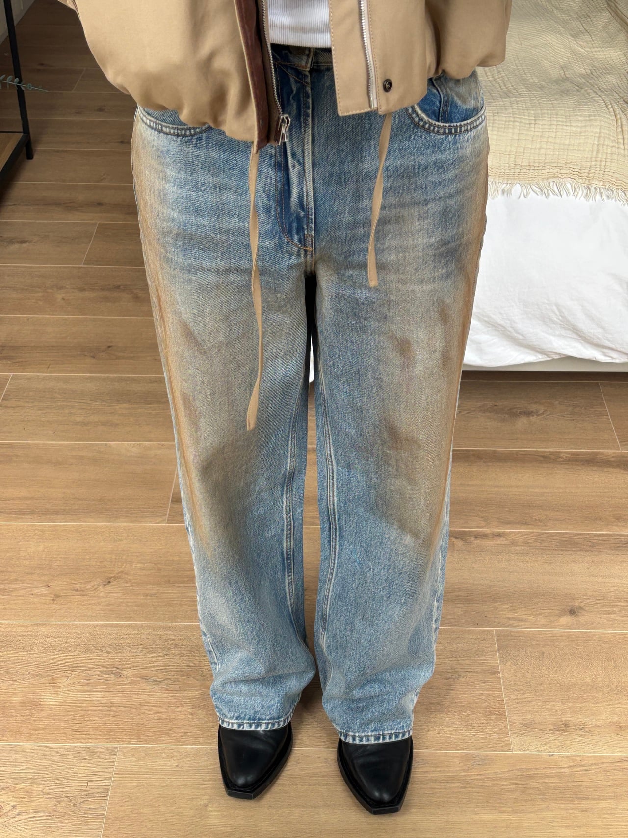 Zara Vintage Effect Baggy Fit Jeans