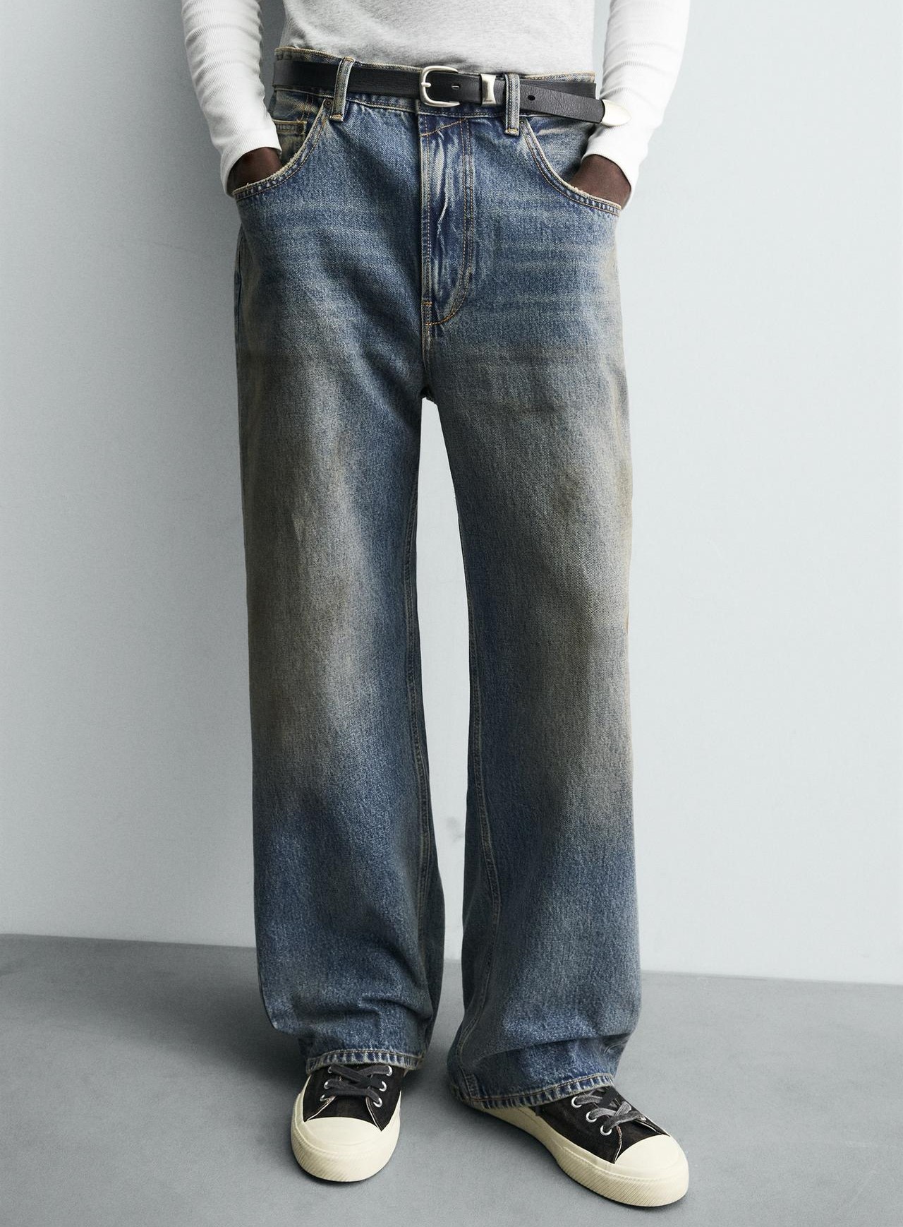 Zara Vintage Effect Baggy Fit Jeans