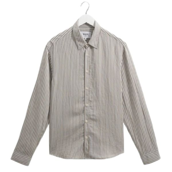 Wax London Shelly Sage Viscose Stripe Shirt