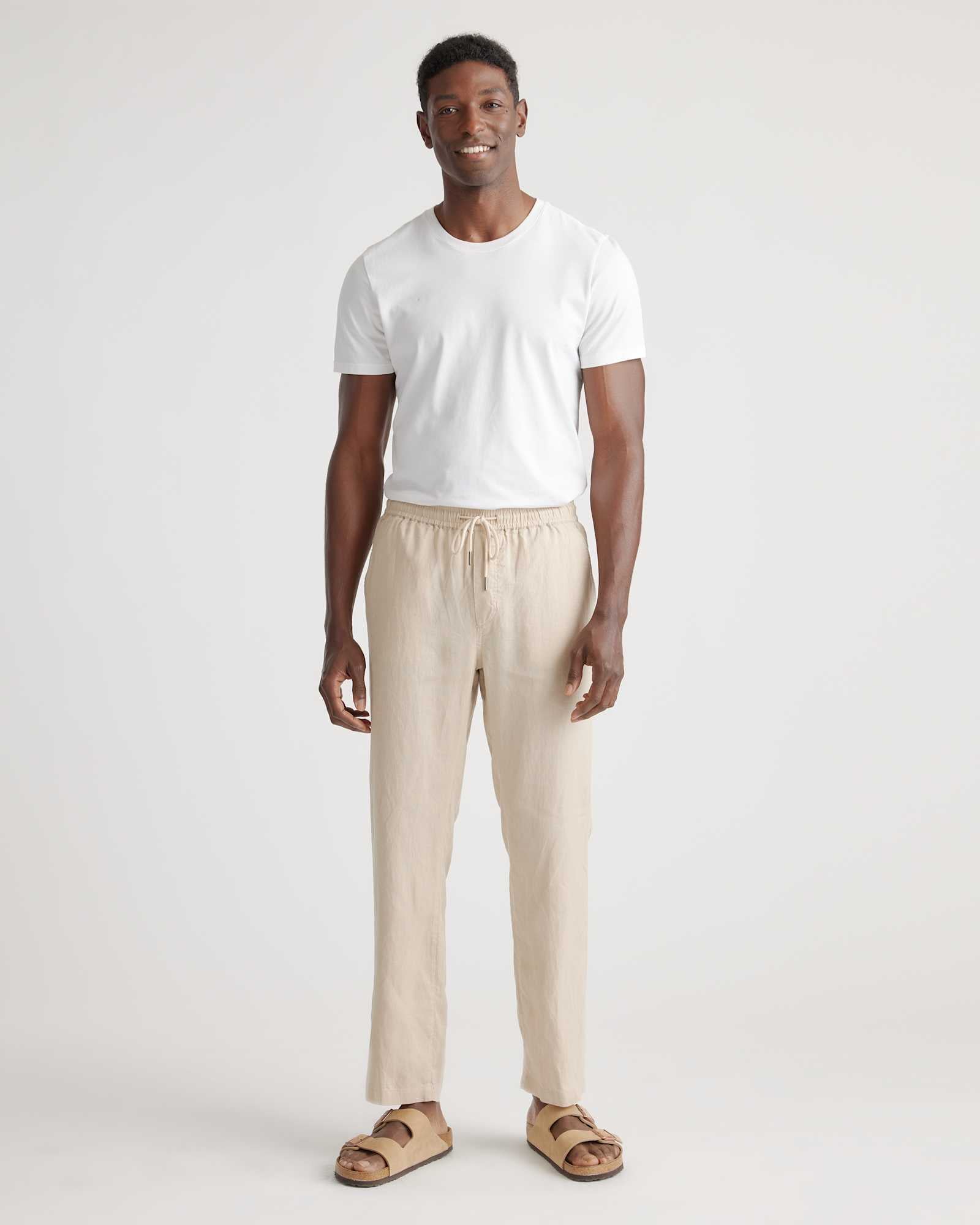 Quince European Linen Drawstring Beach Pant