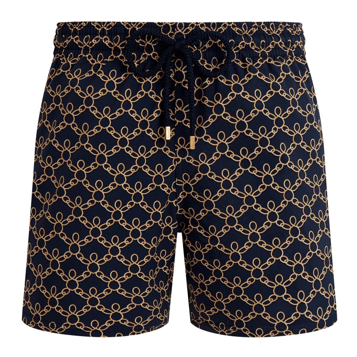 Vilebrequin Men Stretch Short Swim Trunks Turtles Chain