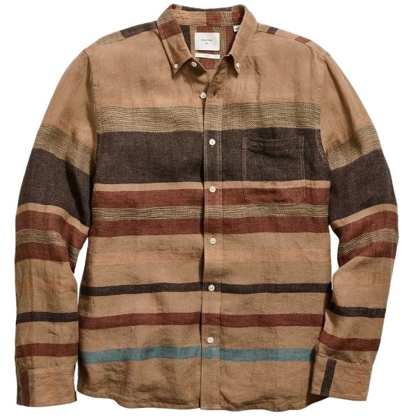 Billy Reid Archive Stripe Weave Tuscumbia Shirt Button Down