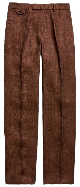 Billy Reid Linen Flat Front Trouser