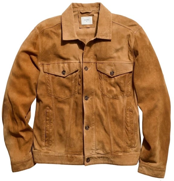 Billy Reid Waxed Suede Tupelo Trucker Jacket