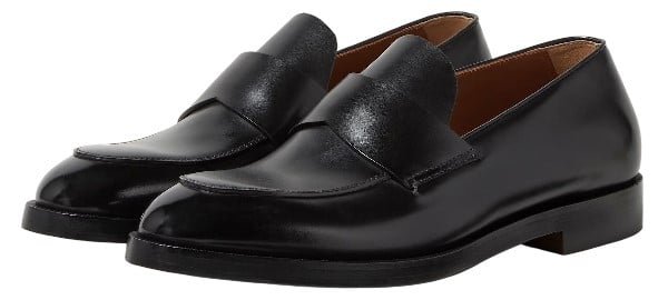 Zegna Black Leather Loafer