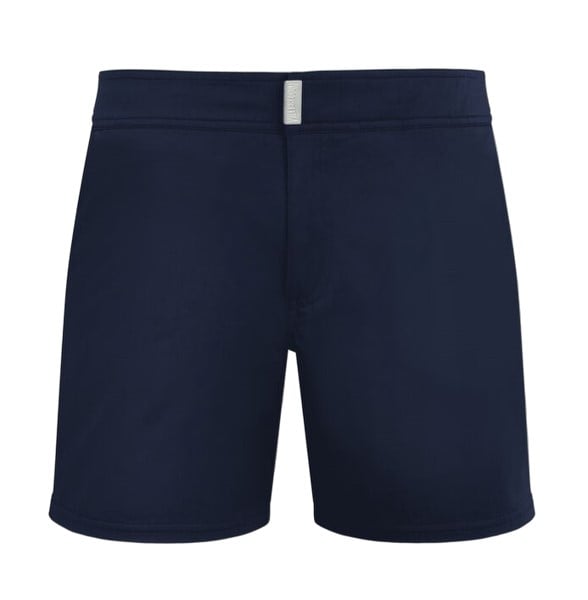 Vilebrequin Stretch Short Swim Shorts Flat Belt Solid