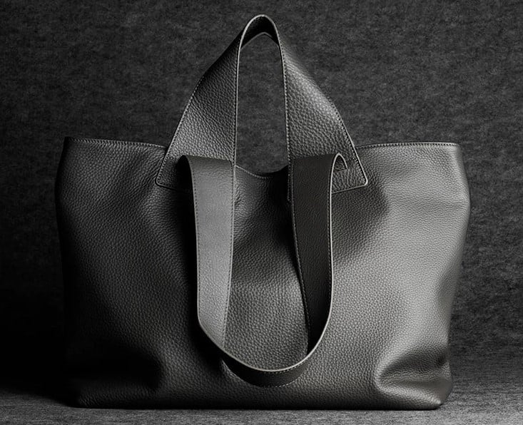 Atorie Top Grain Pebbled Leather Commuter Tote