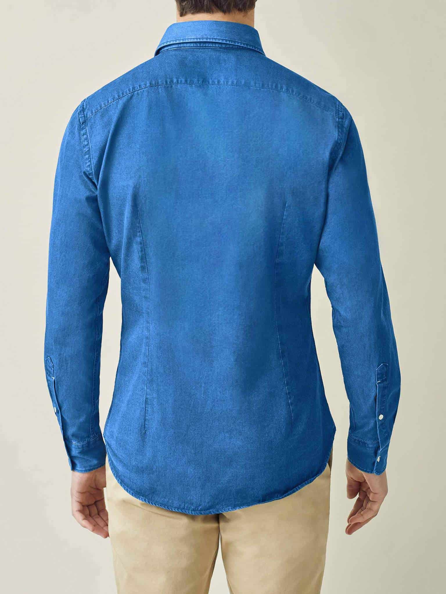 Luca Faloni Blue Denim Shirt
